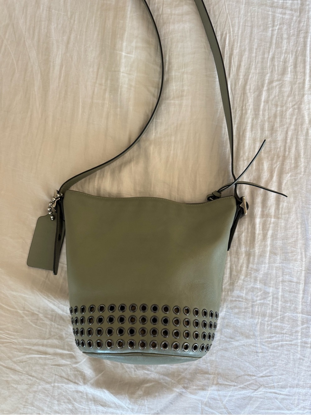 Coach Olive Green bleeker grommet Bucket Bag - Picture 3 of 6
